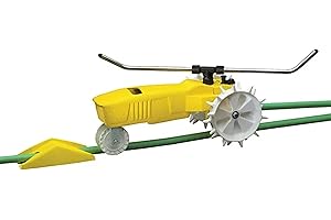 Nelson Rain Train Yellow Rotating Wheel Sprinkler