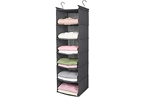 MAX Houser 6 Tier Hanging Closet Organizer & Hanger Shelf