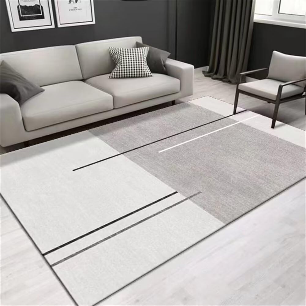 Tapis chambre rectangulaire lavable doux gris 200X300cm antidérapant