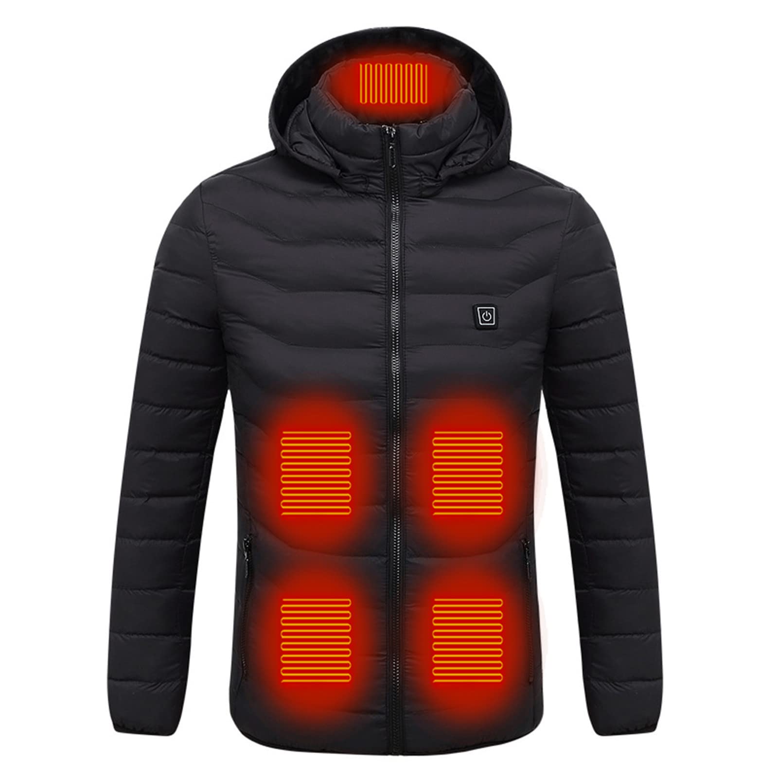 Gilet Chauffant KEMIMOTO - Veste Polaire Homme/Femme 4 Zones Chauffantes - Pour Moto, Ski, Randonnée (Sans Batterie)
