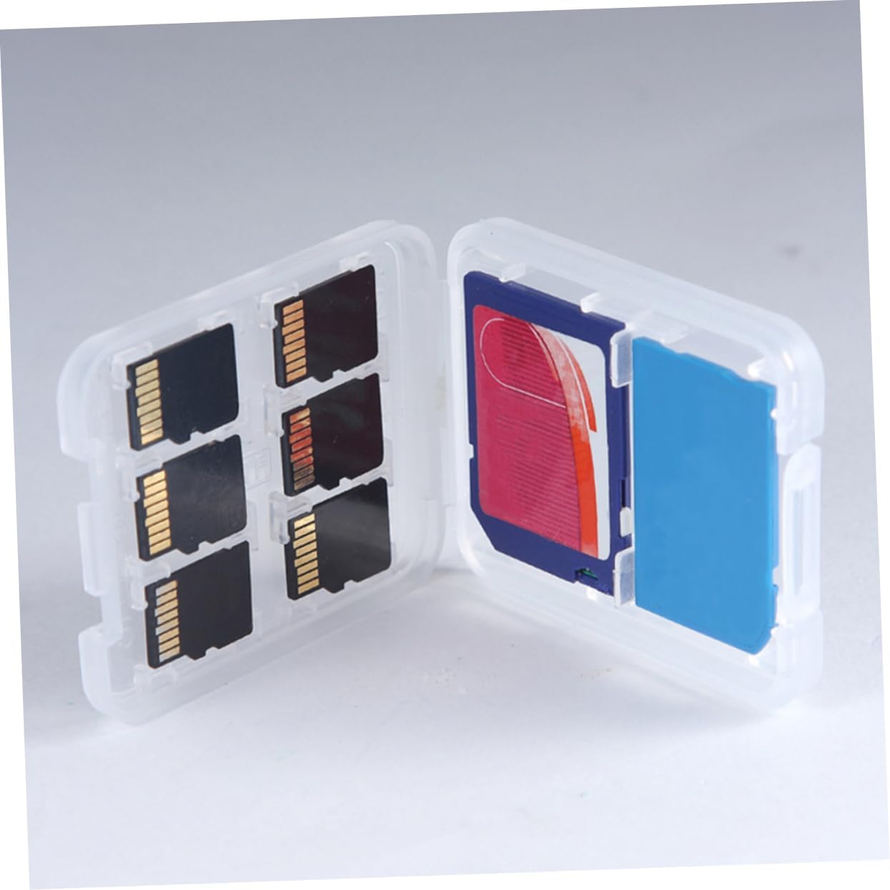 Micro Case 20pcs Memory Card Holder Box Ergonomic Locking Memory Card Storage Case