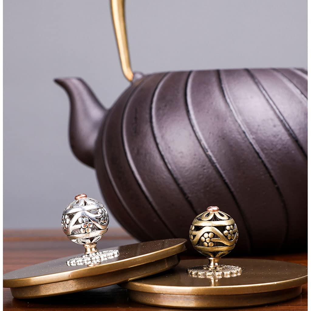 Théière en fonte avec poignée en cuivre 1200 ml/40 oz bouilloire à thé théière japonaise Tetsubin enduite avec intérieur émaillé