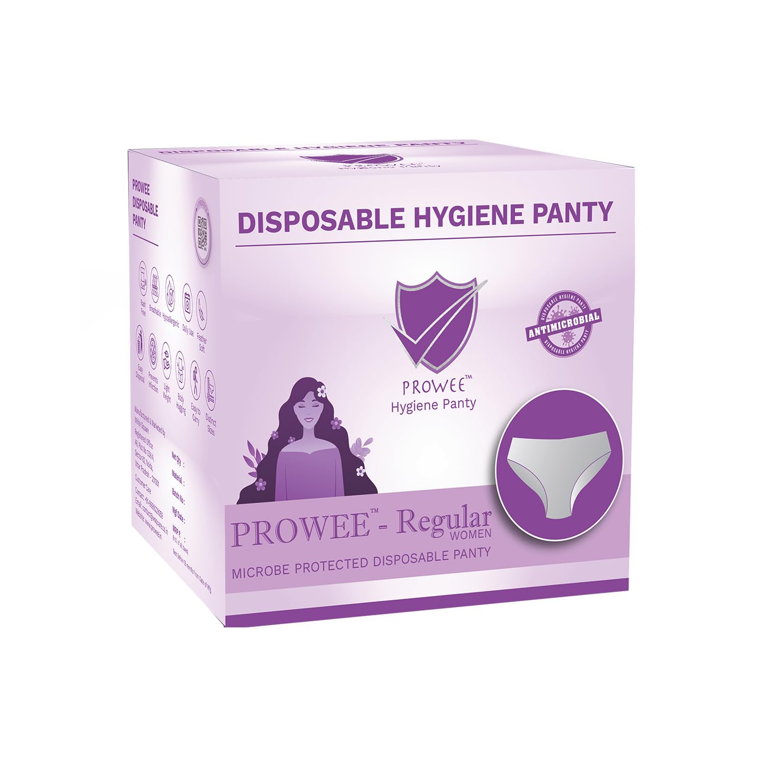 Prowee Disposable Regular Panties for Women | Sanitary Protection for Heavy Flow | Disposable Briefs For Delivery, Spa, Travel, Periods | No Rash & Discomfort | Pack of 10 | XL-Size.