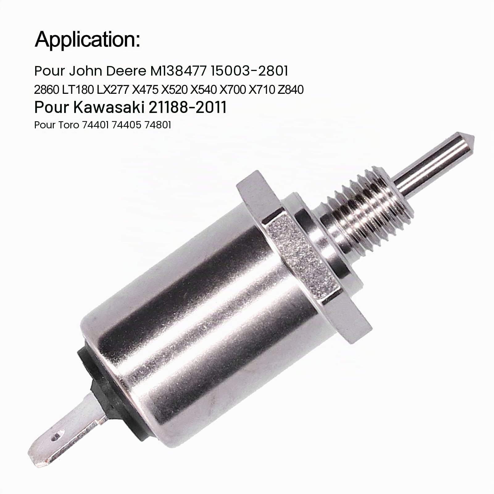 URRNDD Solénoïde D'arrêt de Carburant pour M138477 15003-2801 Lt180 Lx277 X475 X520 X540 X700