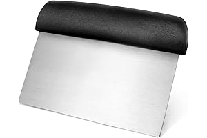 New Star Foodservice Pizza Dough Scraper (Black, 6x3 Inch)