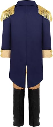 SIZGAROOT George Washington Costume for Boys Kids Colonial Alexander Hamilton Costume