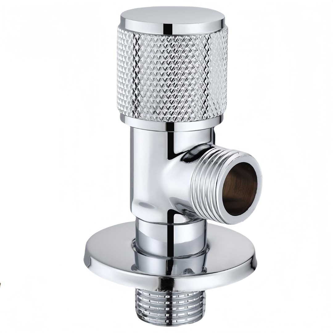 Hot Cold Water Shut Off All Copper G1/2 Angle Valve Three Way Hot and Cold Water Heater Switch Manifold Silver