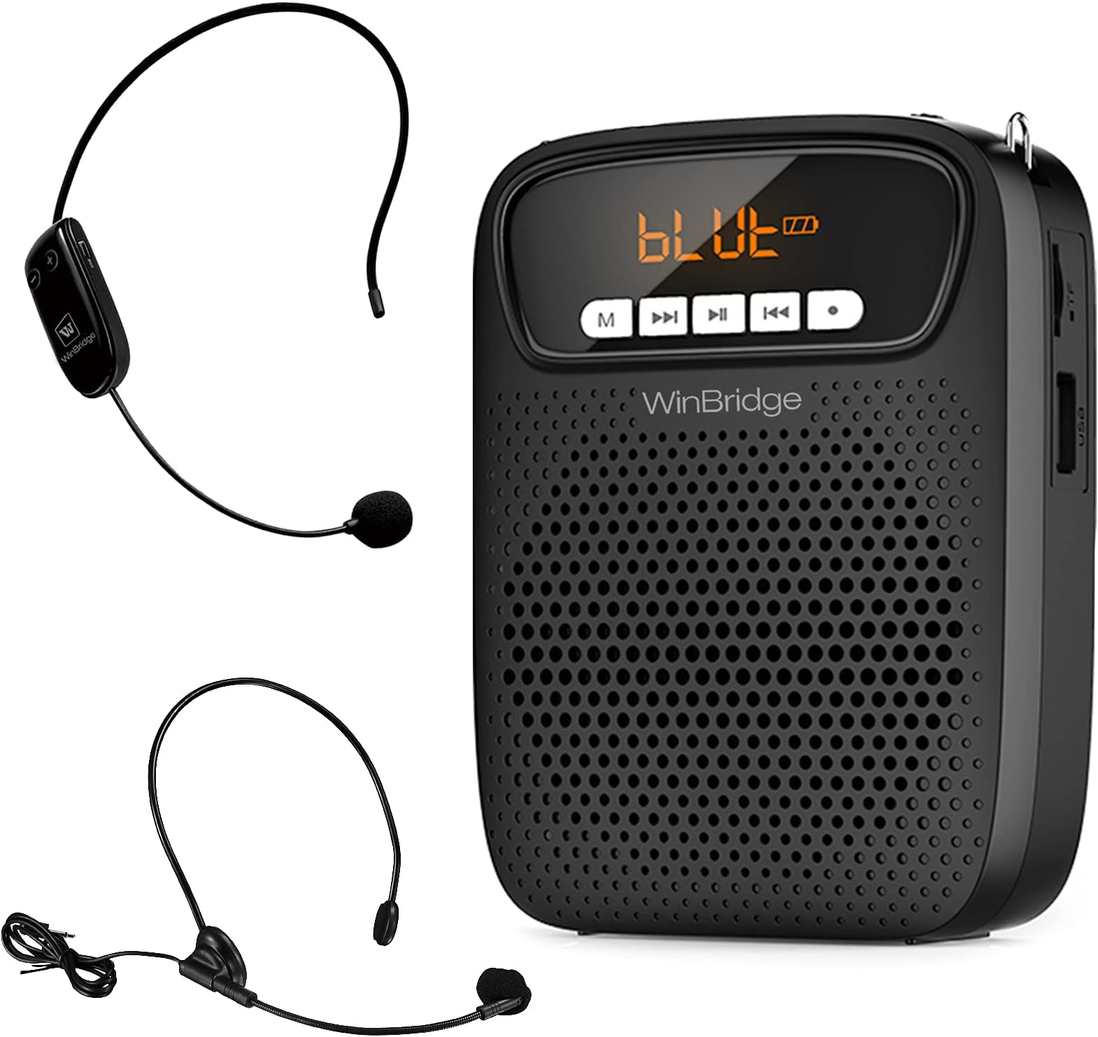 Amazon.com: Amplificador de voz portátil, auriculares inalámbricos y ...