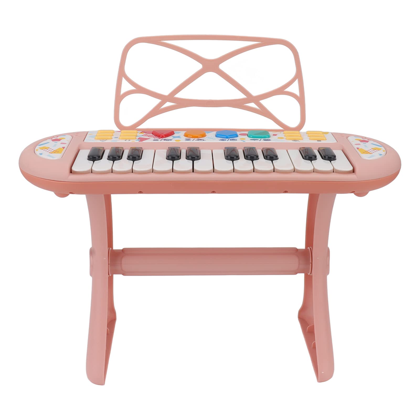 Teclado de Piano para Niños de 24 Teclas, con Soporte Desmontable | Piano de juguete electrónico con altavoz, juguetes de aprendizaje musical para niños pequeños principiantes, instrumentos