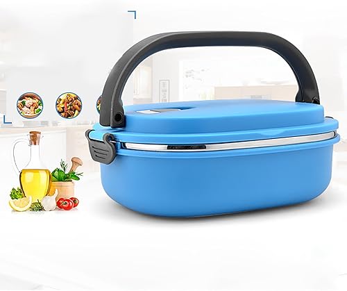 Miniatura 1 de Lonchera Bento de acero inoxidable para adultos, a prueba de fugas, de gran capacidad, apta para lavavajillas, contenedor de almuerzo para adultos,