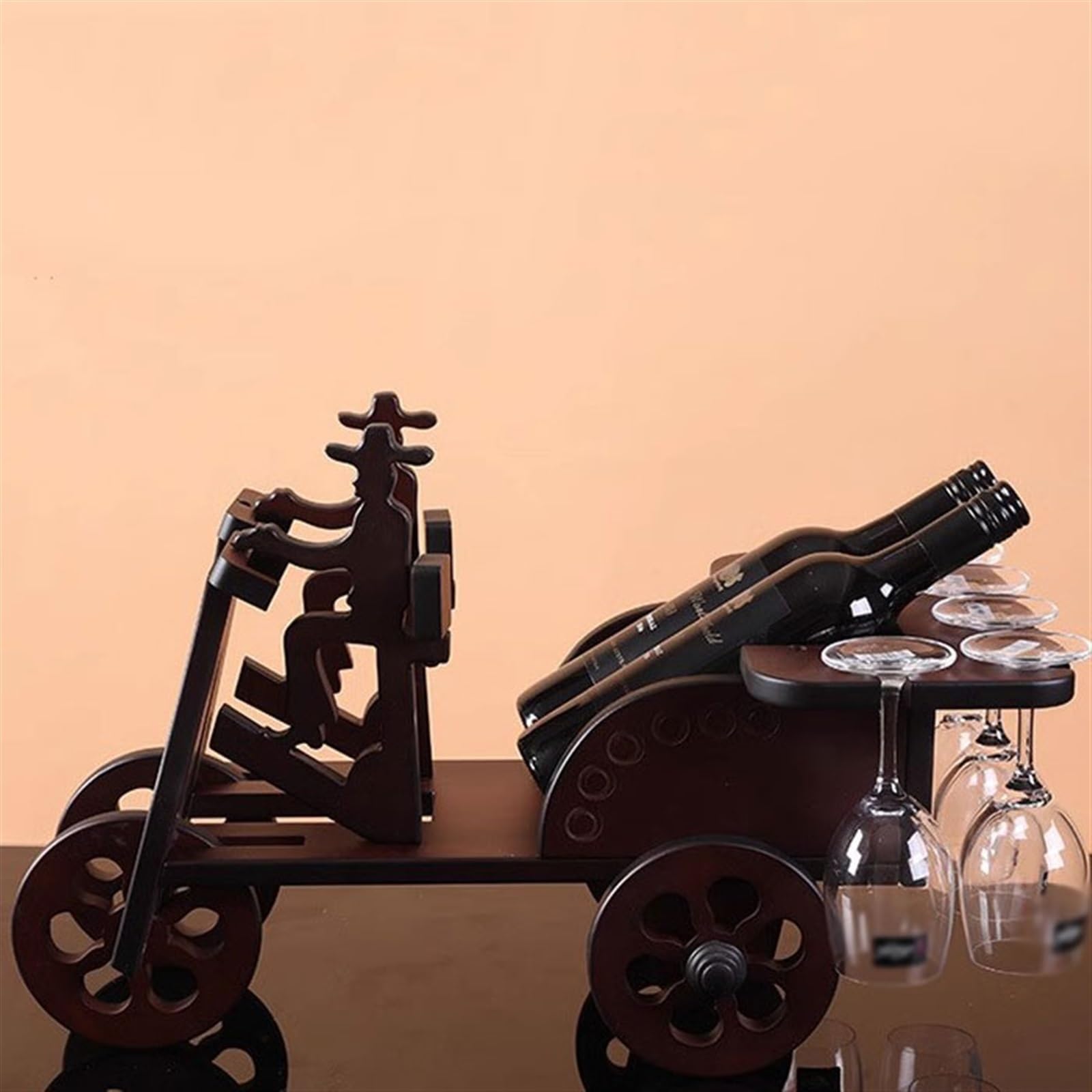 Soporte para vino Estante de exhibición del estante vino coche Cocina