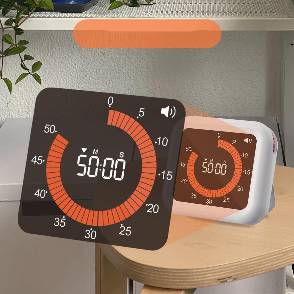 Visual Timer Student Silent Kitchen Baking Cooking Time Manager(D)