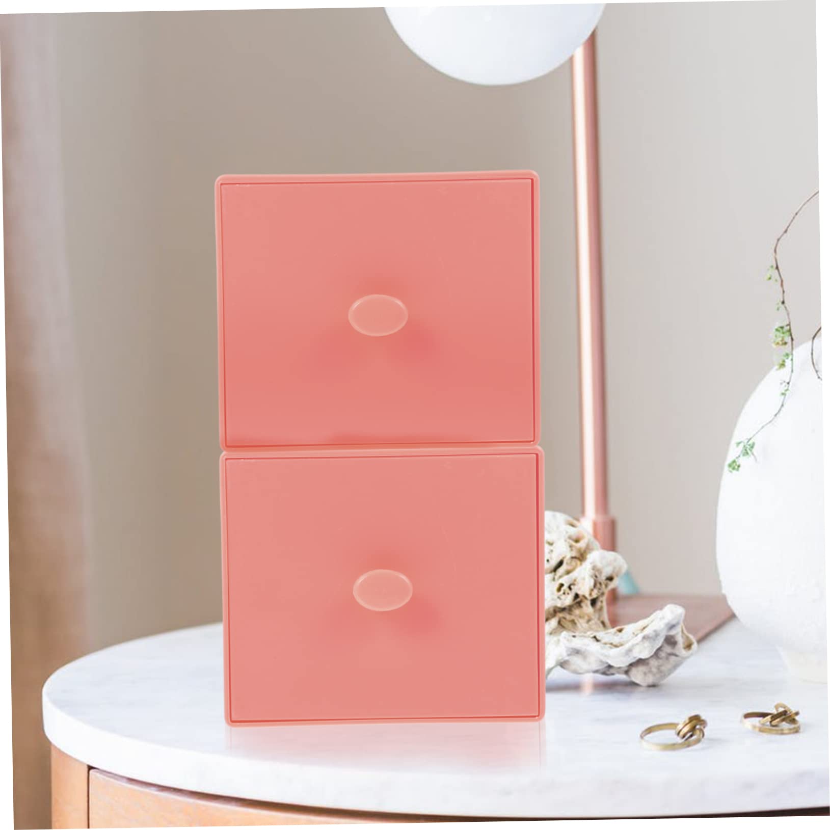 Set di 8 contenitori impilabili per cosmetici, con piccoli cassetti e portamatite, in plastica, da scrivania, per ufficio