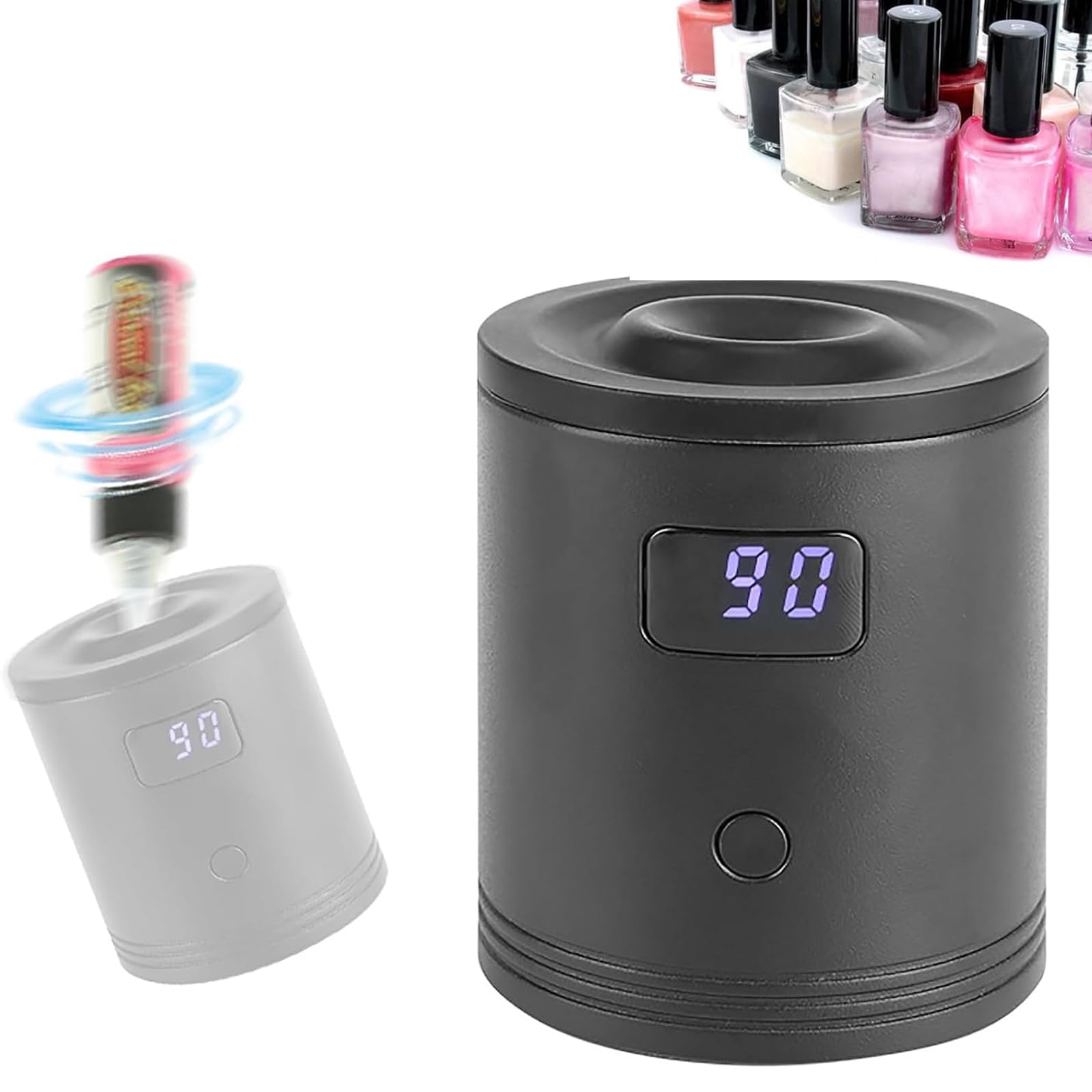 Vortex - Mezclador de tinta eléctrico de 5200 RPM con mezcla de doble dirección, control de 3 velocidades, base de succión antideslizante para una rápida mezcla de esmalte de uñas y pigmentos