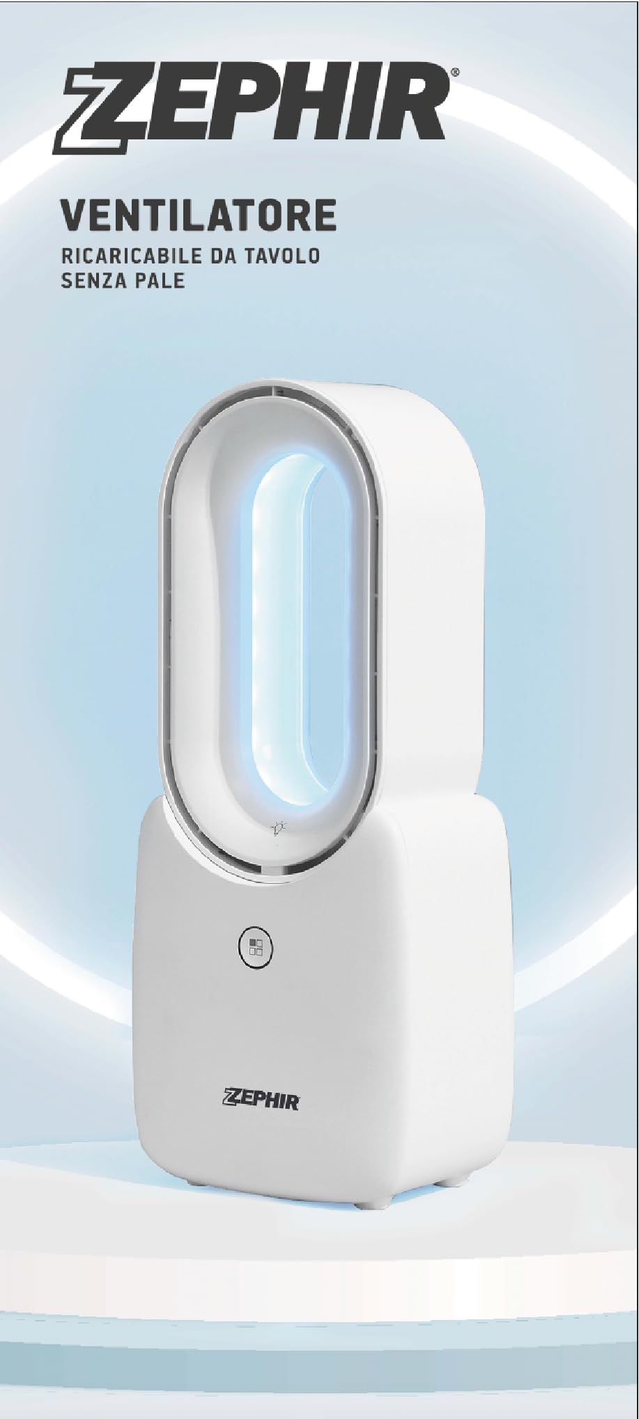 Zephir PGL23 VENTILATORE RICARICABILE SENZA PALE