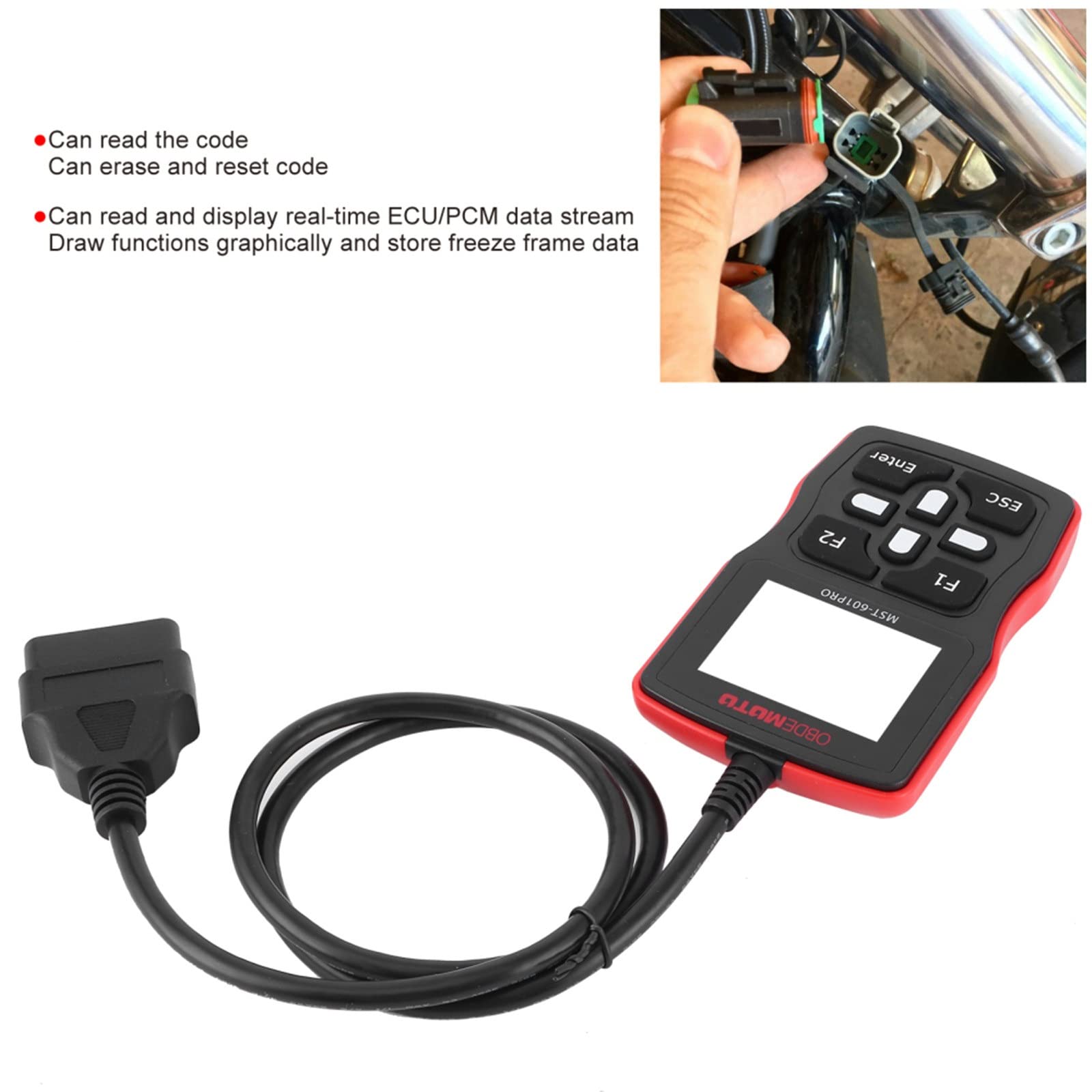 ABS Moto Scanner OBD2 Lettore di Codice Automotive Strumento di Diagnostica Adatto per su-zu-Ki Rilevatore di Guasti Motore 601 PRO