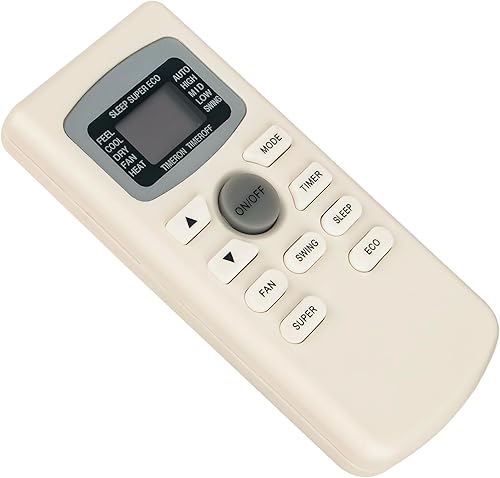 Vista 2 de AULCMEET GYKQ-34 Nuevo control remoto de repuesto apto para aire acondicionado AC Soleus/Black Decker BPACT14HWT BPACT12WT TM-PAC-08E3 TM-PAC-12E4