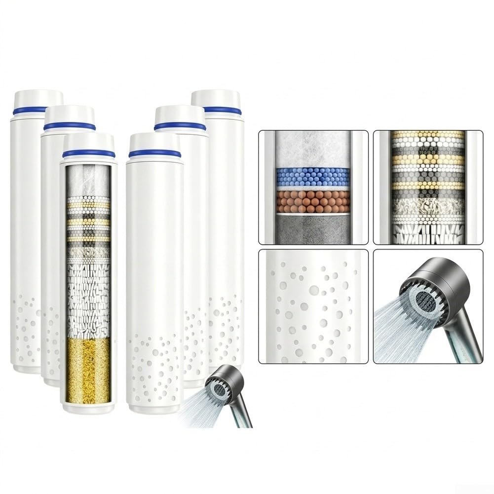Paquete de 6 cartuchos de filtro de ducha para Magichome para kdf, paquete