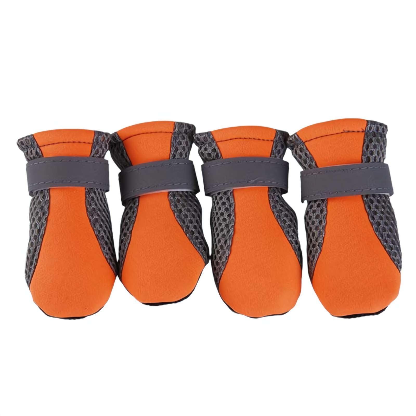 GINTBN Waterproof Dog Shoes for Winter, Anti-Slip Winter Dog Shoes with Reflective Straps for Small Medium Dogs - Dog Boots Paw Protector