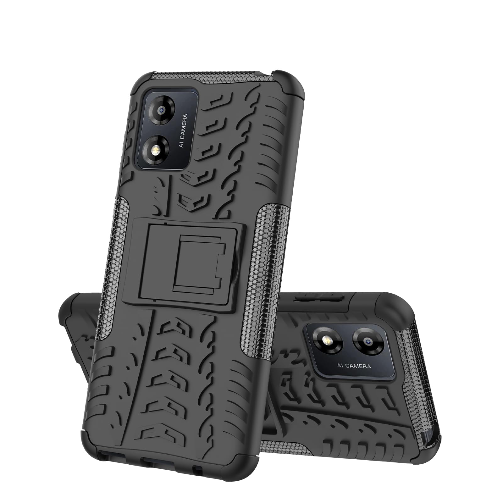 AQGG Custodia per Motorola Moto E13 (6.52 Pollici) Cover, Black Protettivo Sottile Morbido Silicone Custodia Protezioni Skin Bumper -Black