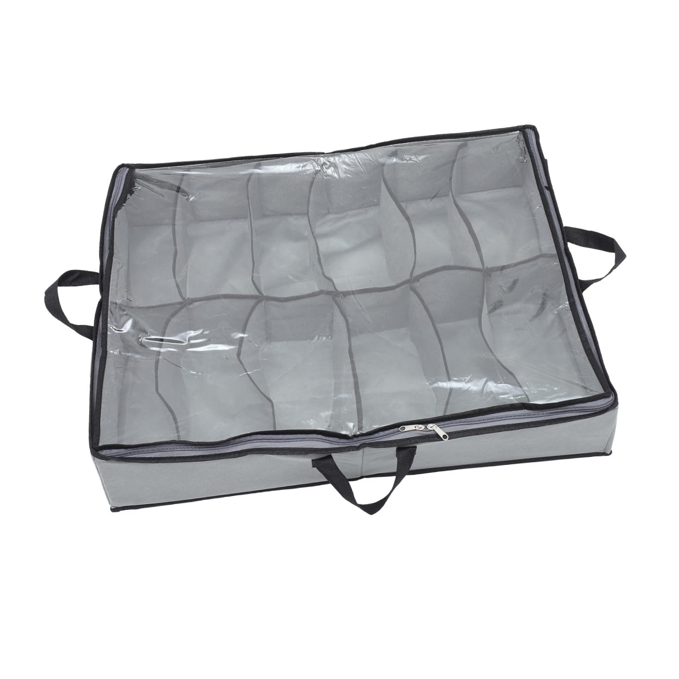 Didiseaon Scatola Porta Scarpe Pieghevole Contenitore Portascarpe Borsa da Scarpe Trasparente con Cerniera per Organizzare e Conservare in Modo Efficiente