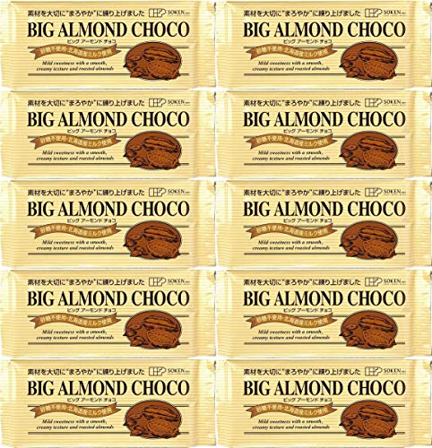 北海道産よつ葉牛乳 還元麦芽糖水飴使用 ビッグアーモンドチョコ 400g 半ケース