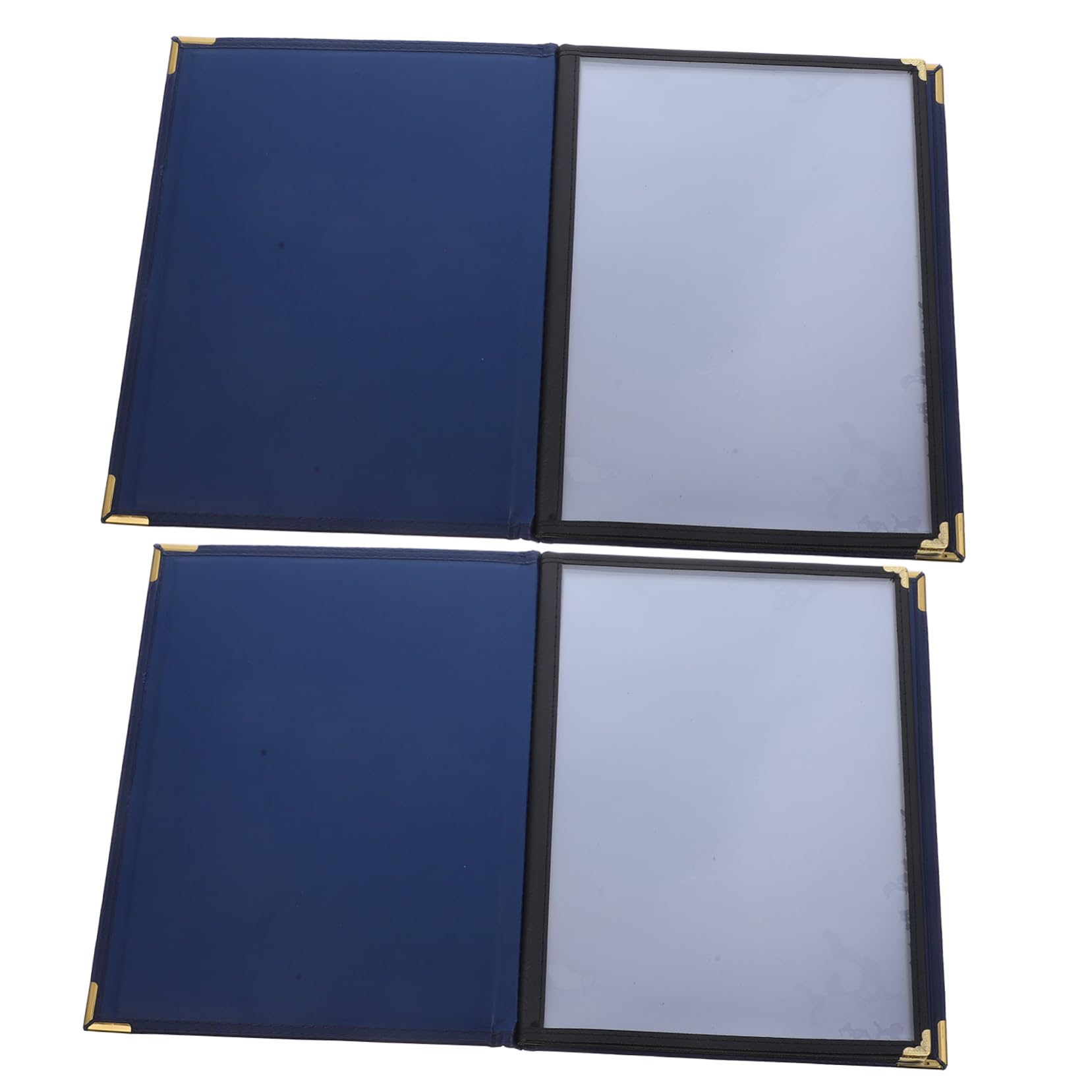 ULTECHNOVO 2piezas Portadas De Menú De Con Fundas Transparentes De Imitación Mangas Reutilizables Para Bares y Cafeterías Páginas