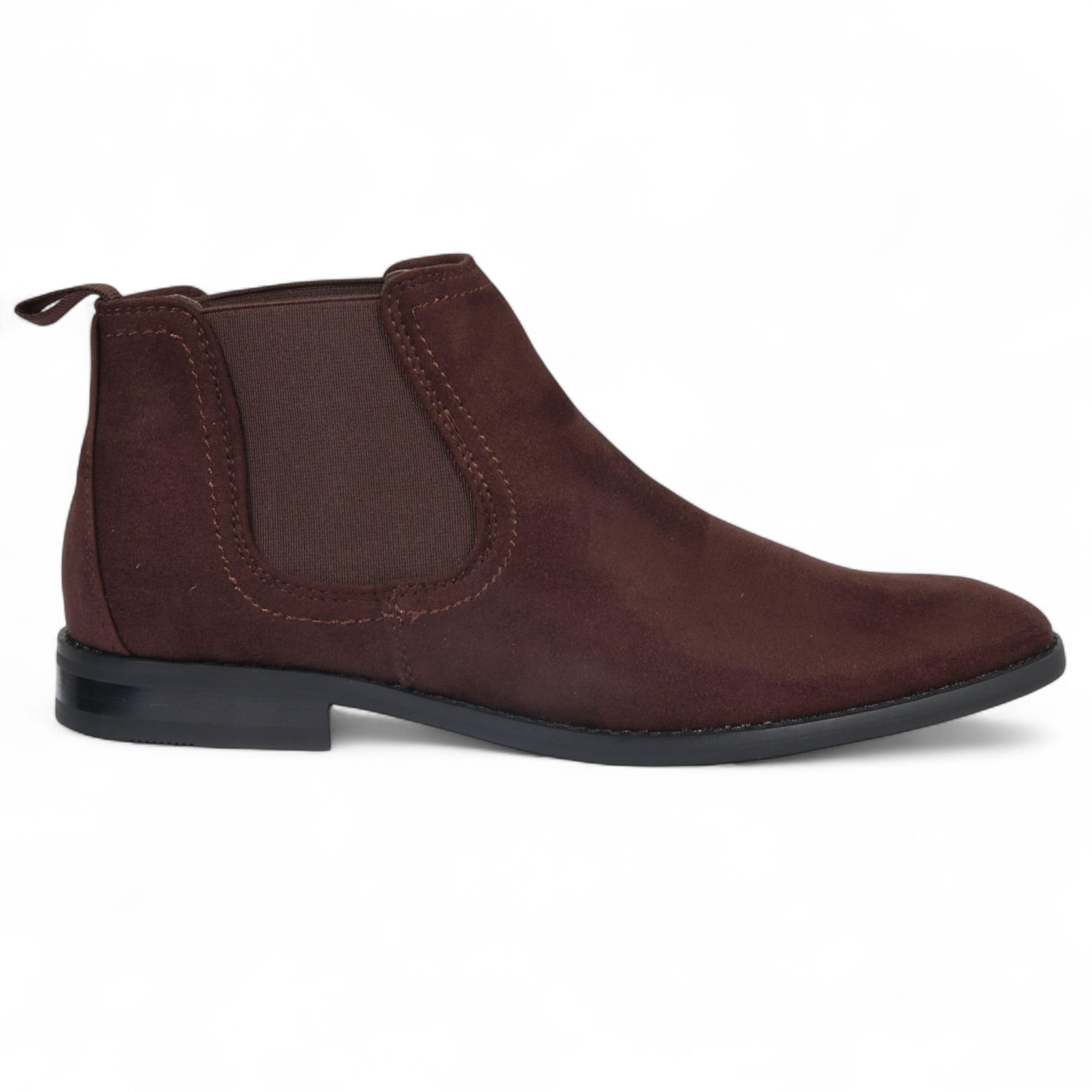 Infinity Leather Botas Chelsea de Ante Para Hombre Dolcetto, Forradas en Piel Auténtica, Sin Cordones.