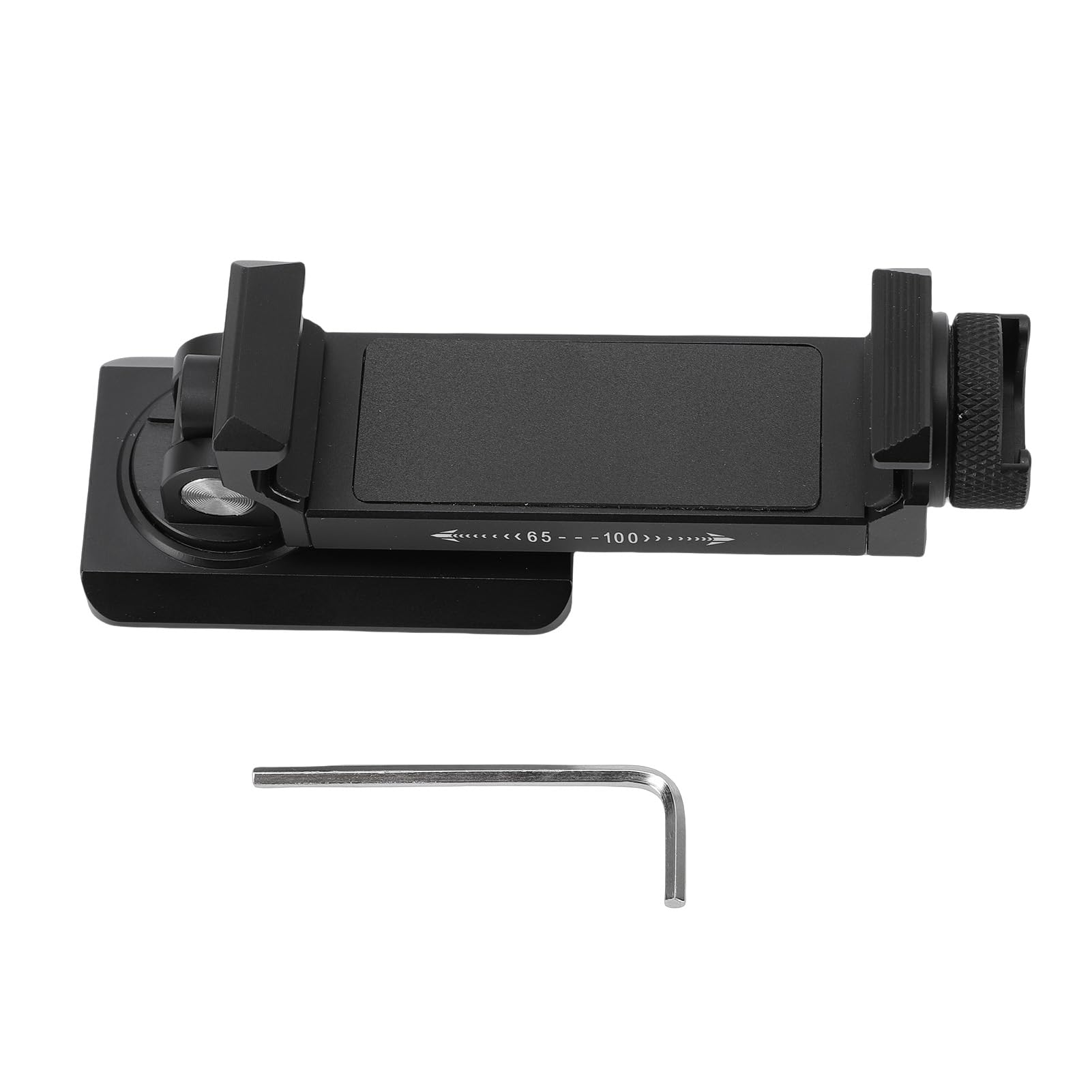 Fockety Supporto per Treppiede per Telefono, Morsetto Regolabile da 60 a 100 Mm in Lega di Alluminio, Rotazione di 360 Gradi, Inclinazione di 110 Gradi, Adattatore per Supporto per Smartphone per