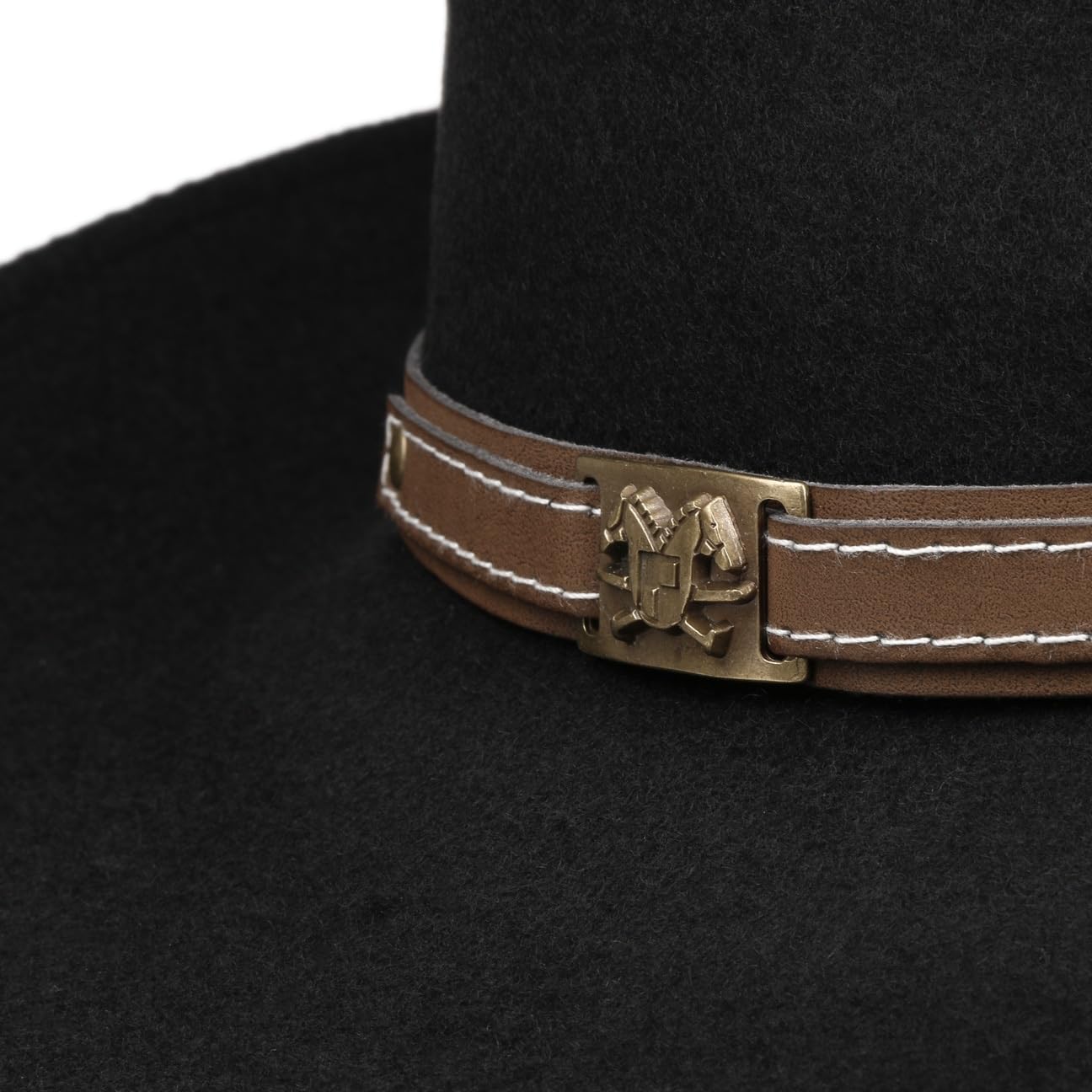 Lipodo Horses Chapeau Cowboy en Feutre Fabrique en Italie Homme Automne Hiver