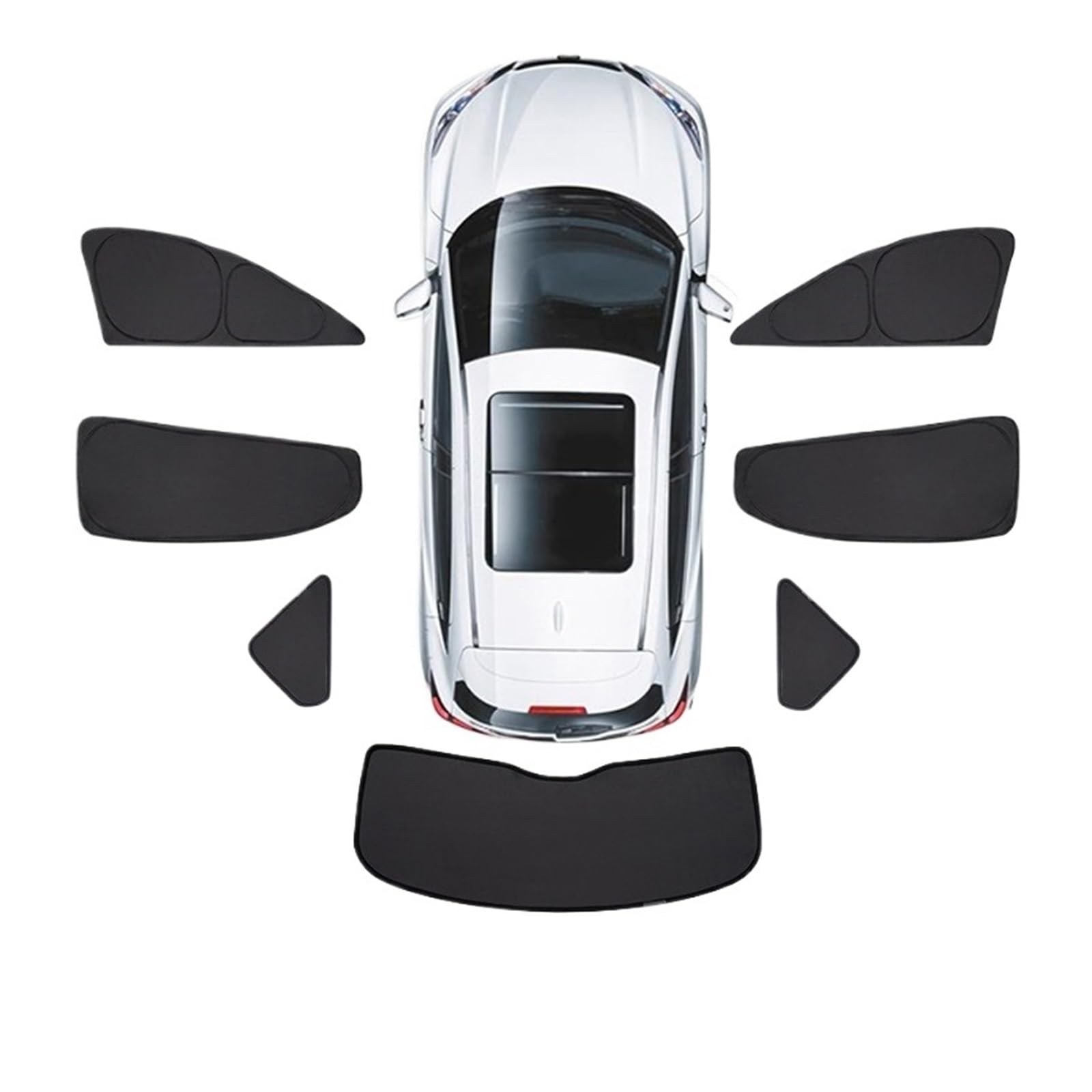 Parasole Macchina Per Tesla Modello 3/S/X/Y 2024 Finestrino Laterale Anteriore Parabrezza Posteriore Privacy Trim Parasole Cieco Ombreggiatura Tenda Da Sole Auto Parasole (Misurare : X 7pcs B)