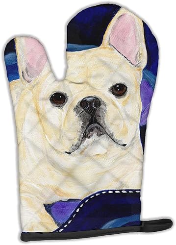 Caroline's Treasures SS8126OVMT - Manopla de horno Bulldog francés, resistente al calor, gruesa para sartenes calientes y horno, guante de cocina