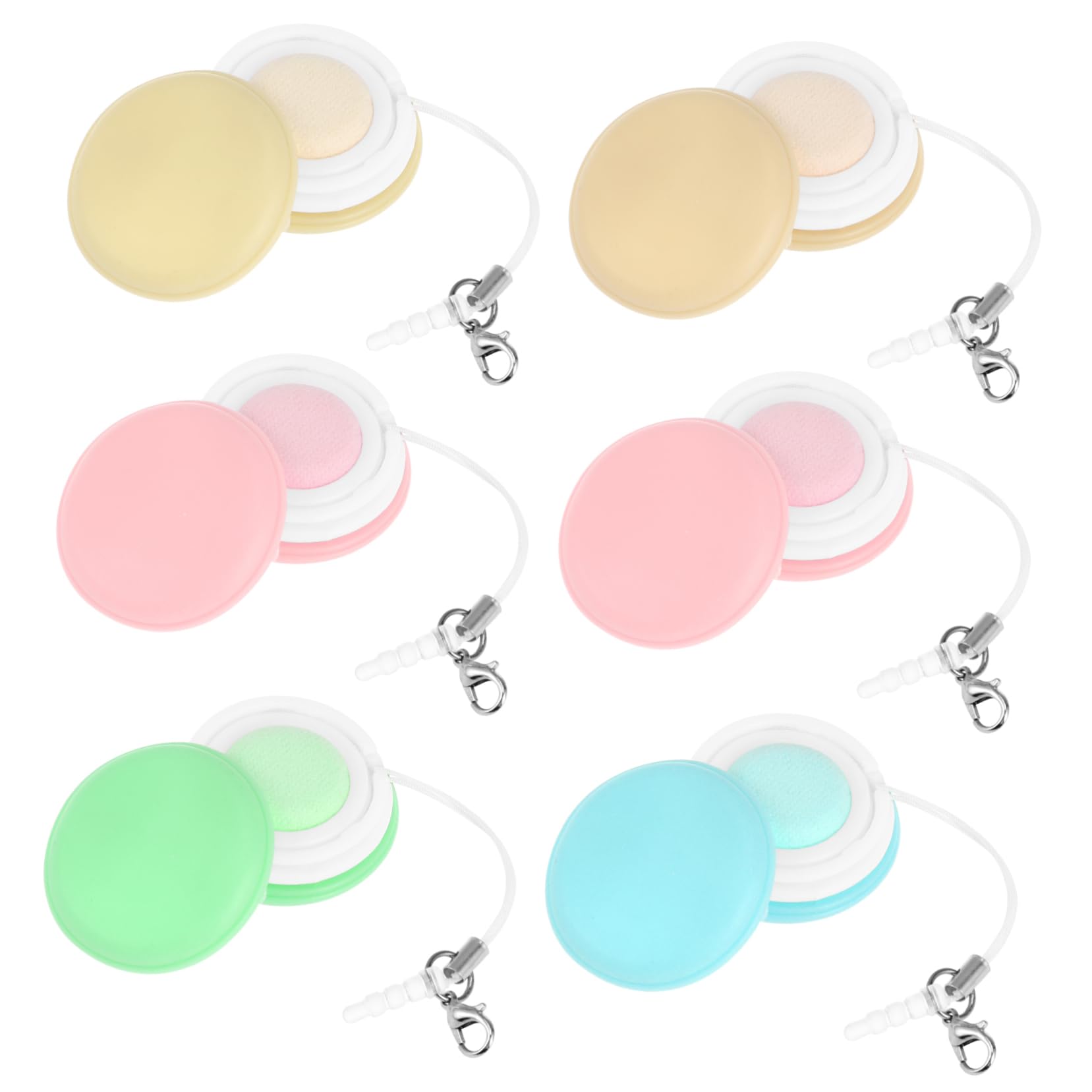FOMIYES 5 Sätze Handy-bildschirmwischer Telefon-bildschirmwischtücher Bildschirmreiniger-kit Antibeschlagtücher Macaron Zum Abwischen Des Bildschirms Brillenreiniger Pp+silikon 6 Stück * 5