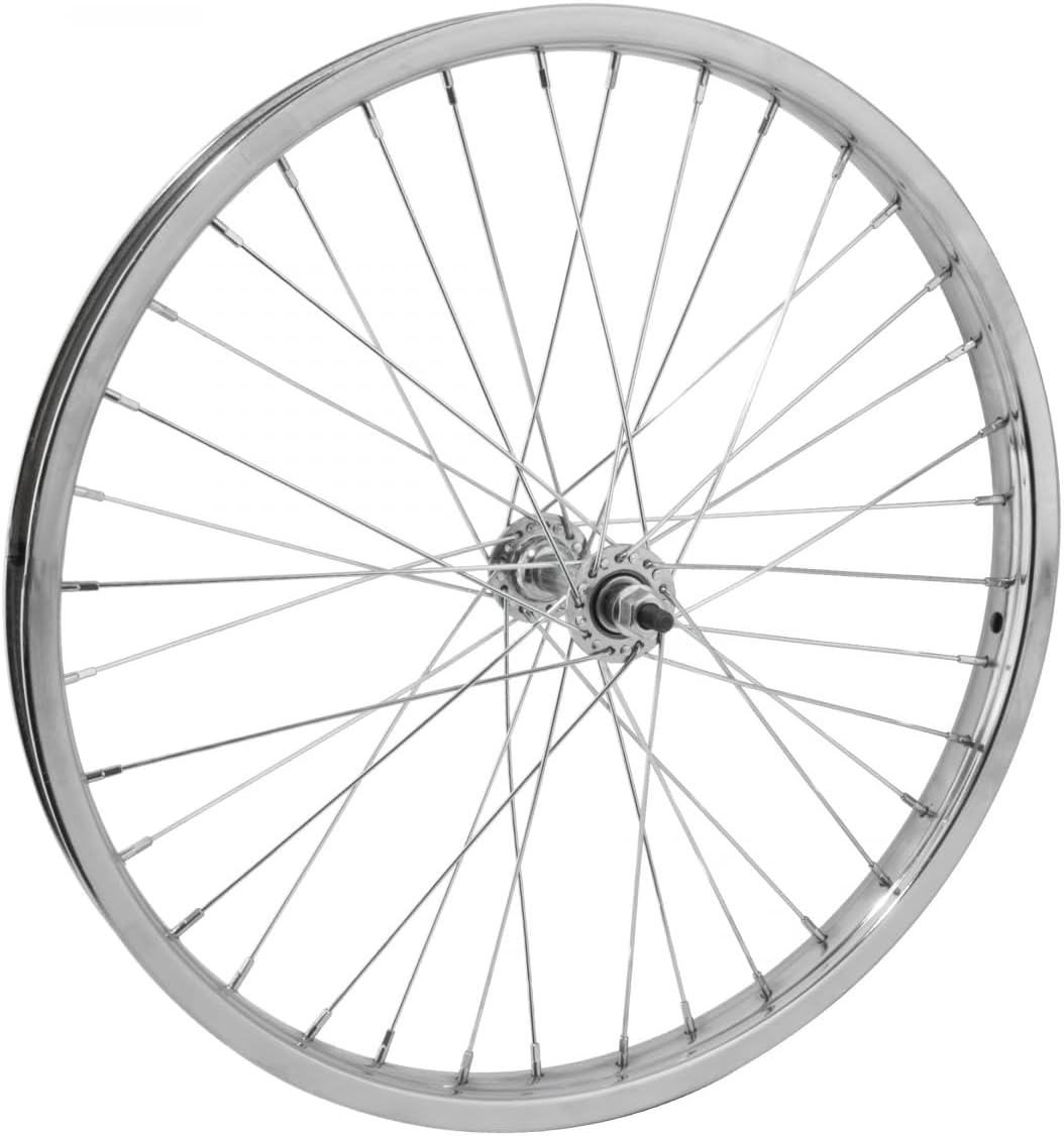 WheelMaster 20" x 1.75 Front Bicycle Wheel, 36H, Steel, Bolt On, Silver