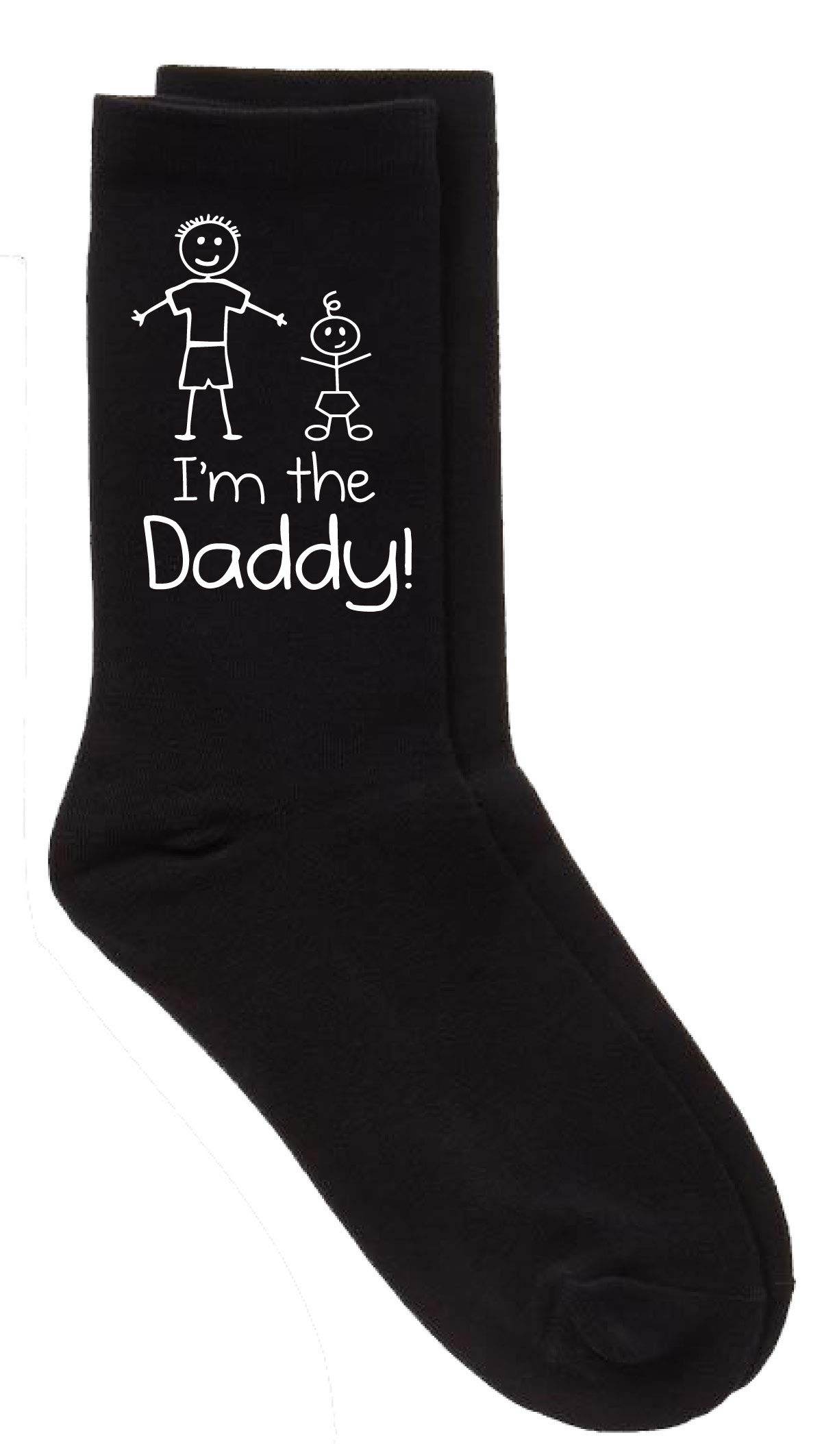 60 Second Makeover Men's Black I'm The Daddy Calf Socks Fathers Day Dad Husband Boyfriend Uncle Grandpa Grandad Present(Size: One Size)