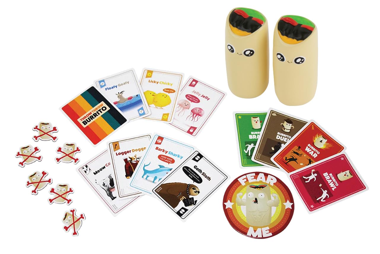 World's Smallest Throw Throw Burrito A Dodgeball gioco di carte in miniatura | Giochi di carte per famiglie per adulti, adolescenti e bambini, gioco di viaggio, per bambini dagli 8 anni in su