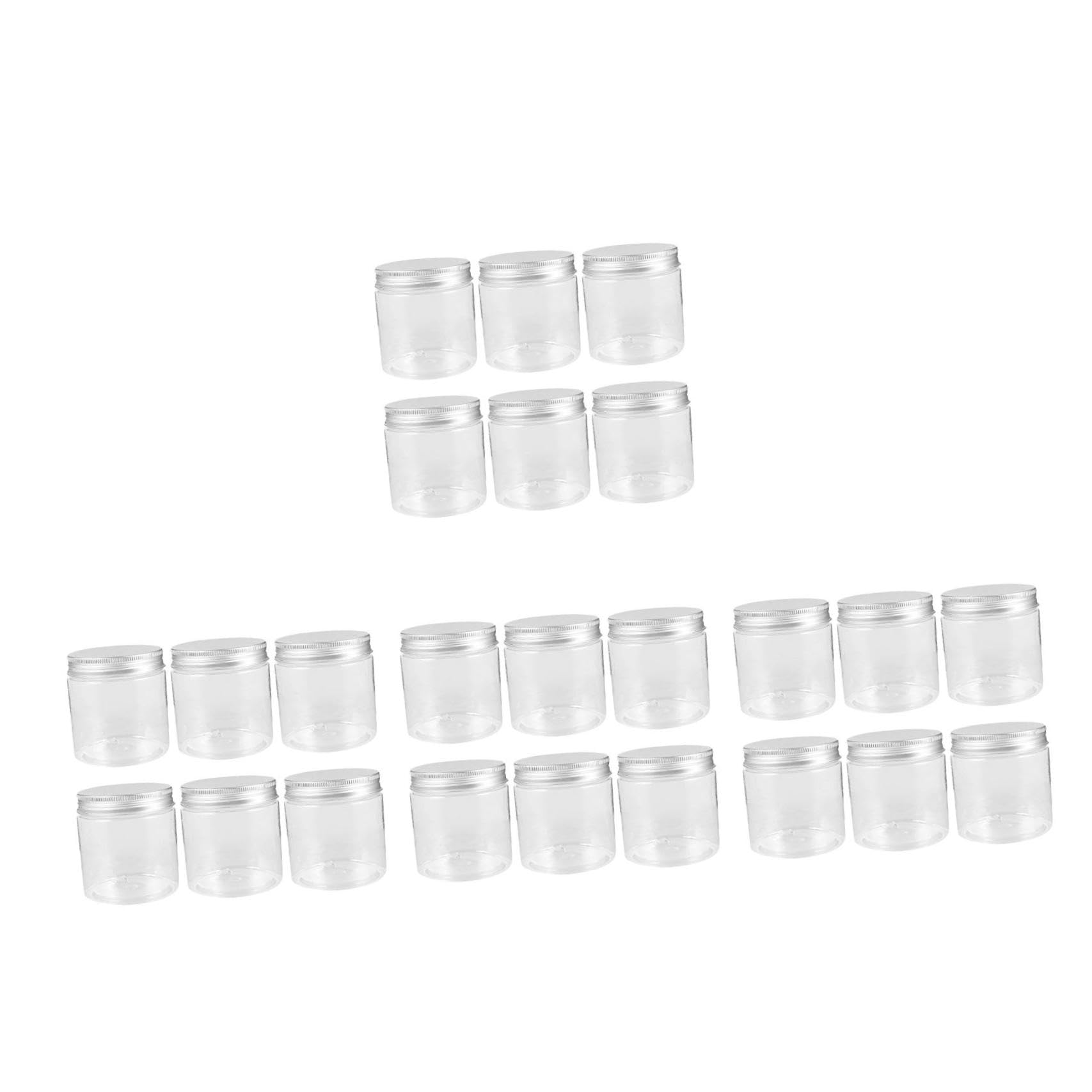 Cabilock Contenedor De Almacenamiento Largo Paso Hermético Ancho Botes Cristal Frascos De Almacenamiento De Cocina Tarros De Almacenamiento Aleación De Aluminio 6 Piezas X 4
