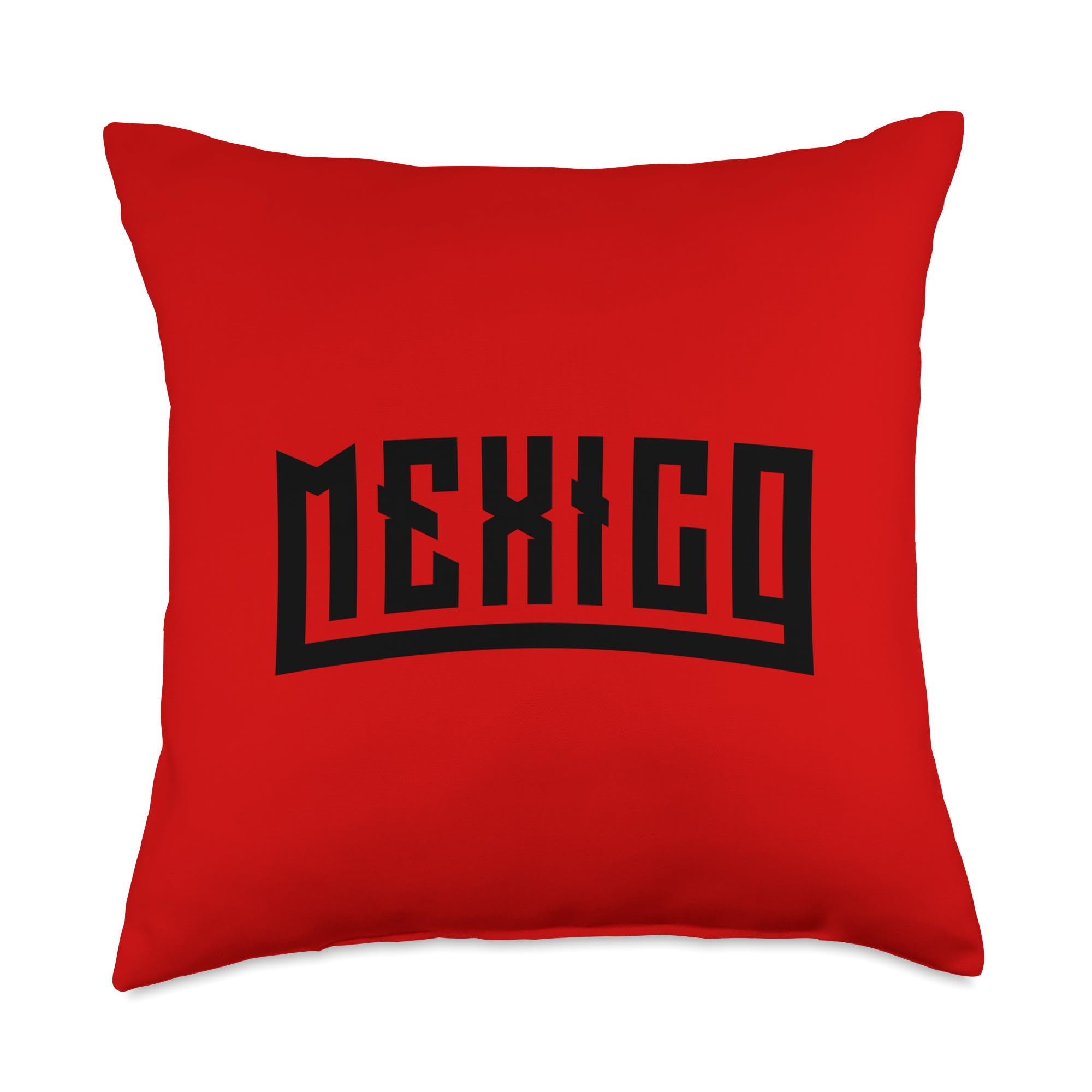 MEXICO - Aztex style white lettering - Flying bold eagle Throw Pillow