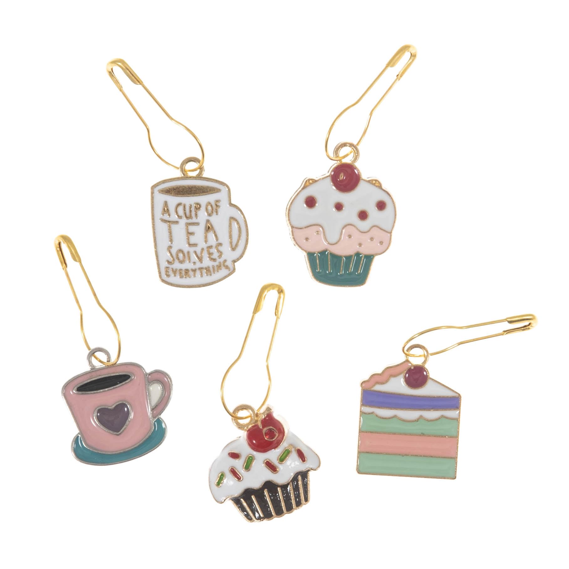 Milward Stitch Markers Metal Charm Bulb Pin Markers 5 Pieces: Butterfly Garden