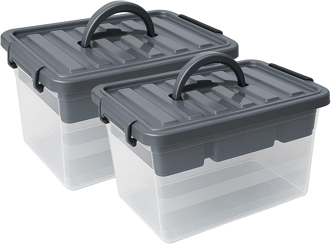 BH | Small Clear Plastic Storage Box | 6 Litre | 2 PCs | Organising Removable Tray | Stackable | Utility | Multi-Purpose | Stationery, Sewing, Art Craft Supplies - BEST HOUSE — view 8