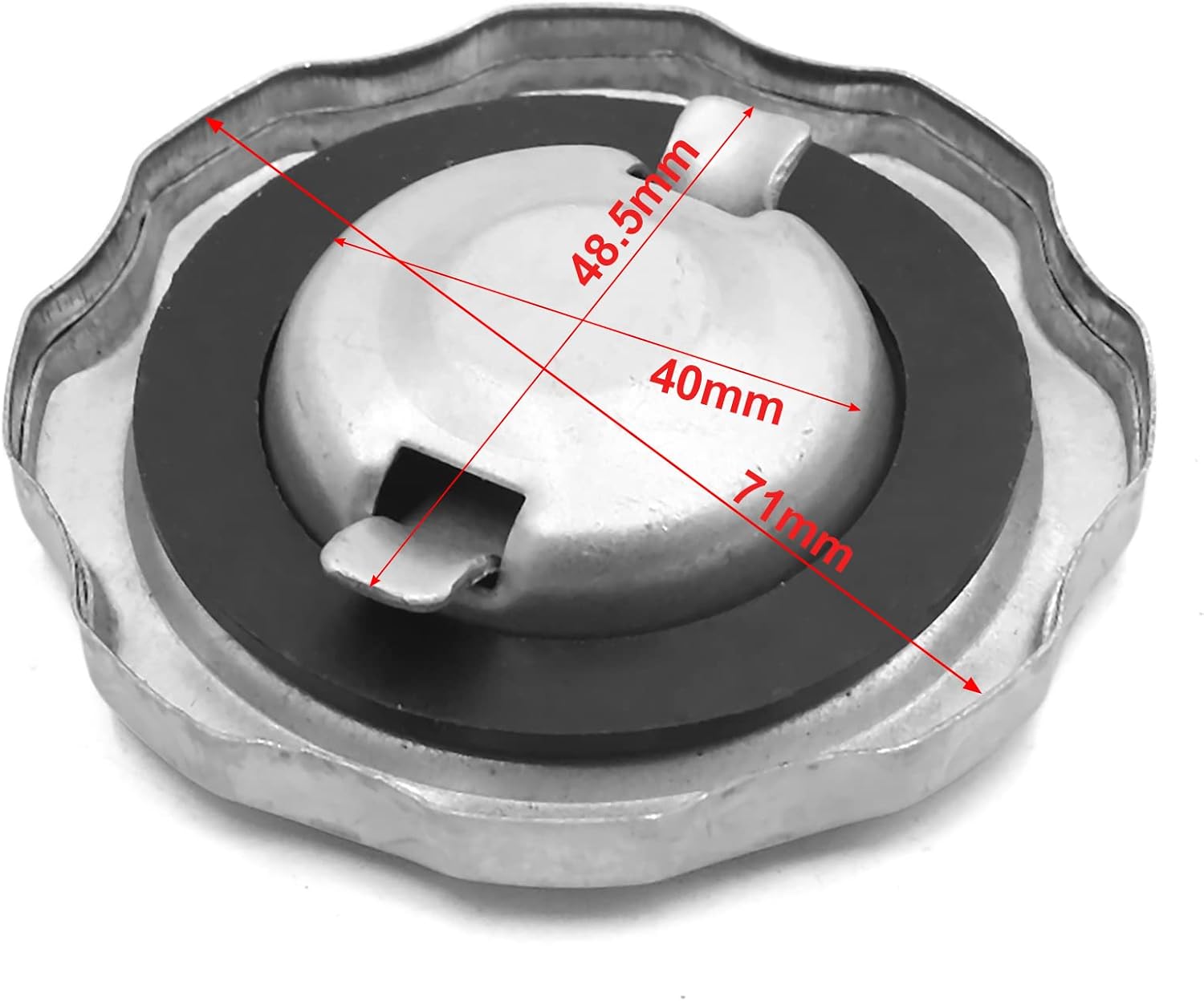 uxcell Universal Silver Tone Metal Motorcycle Scooter Fuel Tank Gas Cap Cover Protector