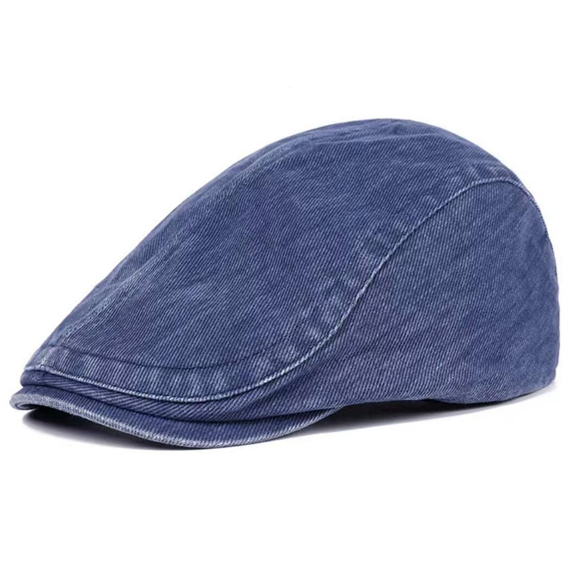 KeepSa Baumwolle Herren Newsboy Schiebermütze Flatcap Tellermütze Schlägermütze Gatsby Ivy Barett Cap Sommer Atmungsaktiv Verstellbare Vintage Cabbie Cap 57-61CM