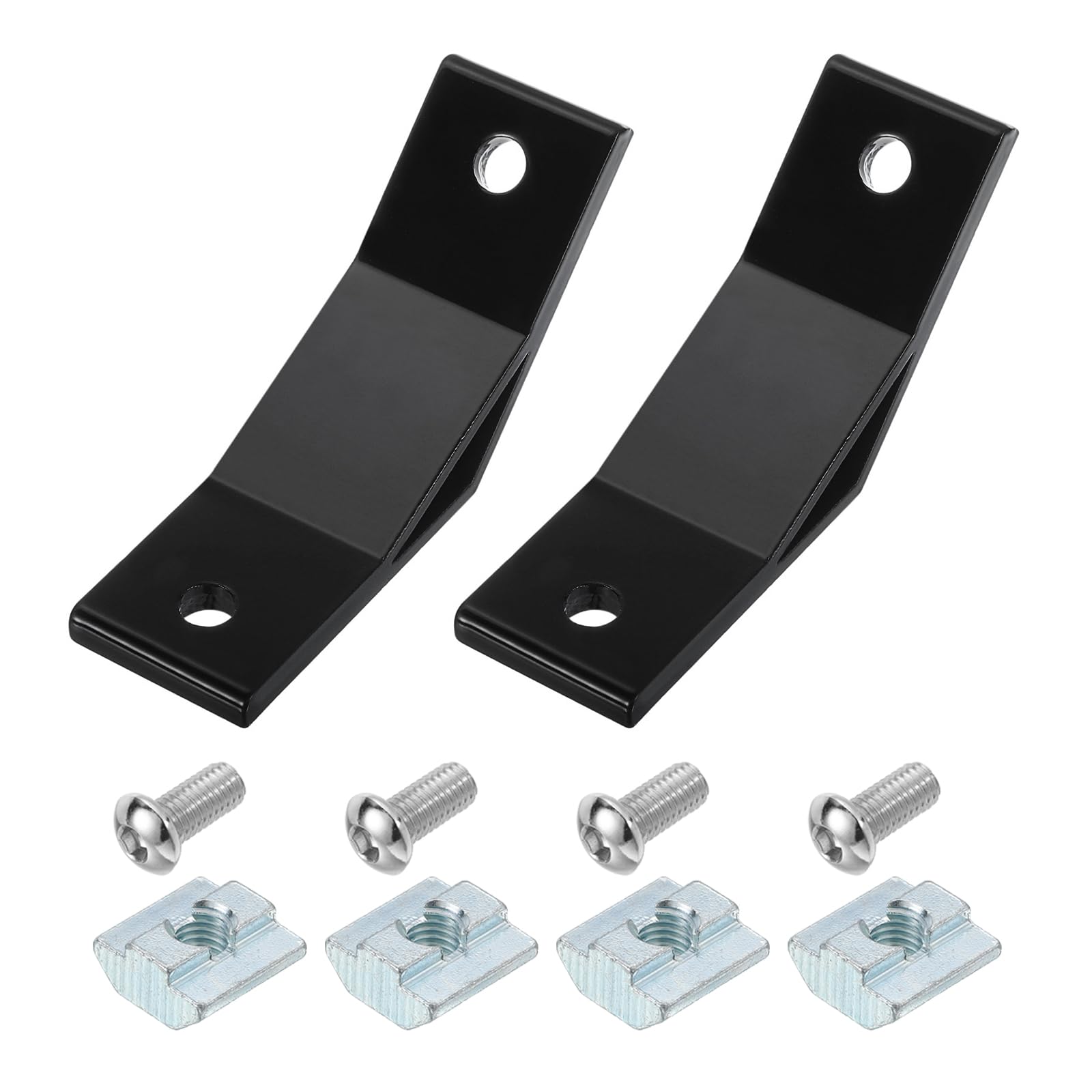 Équerre d'angle 135 degrés série 4040 en aluminium noir pour corriger les faux équerrages de cadre