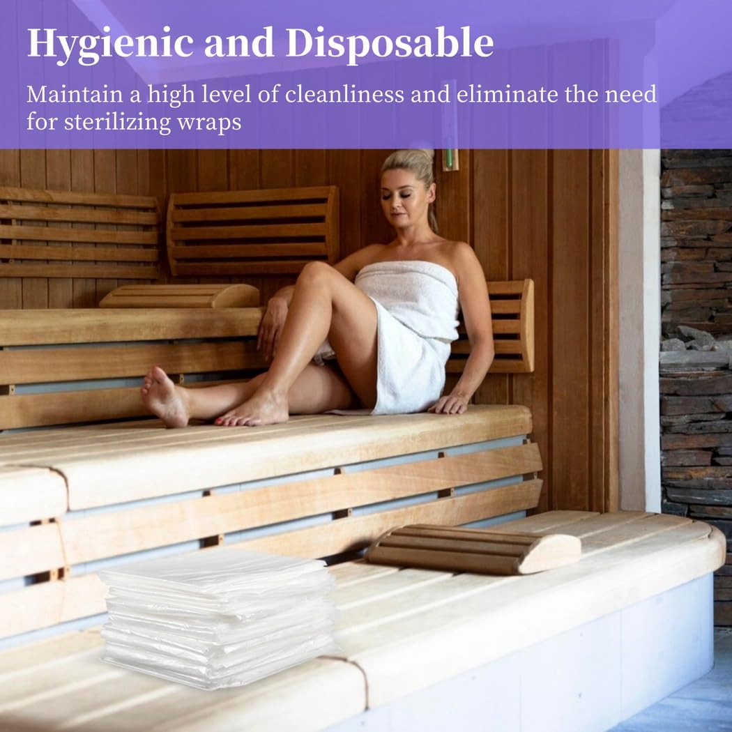 Sacs jetables en plastique pour envelopper le corps, couverture de sauna, 213 x 119 cm, lot de 50