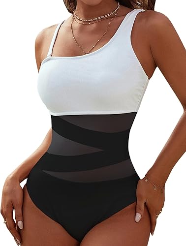 Blooming Jelly Traje de baño sexy de una pieza para mujer, traje de baño de malla adelgazante