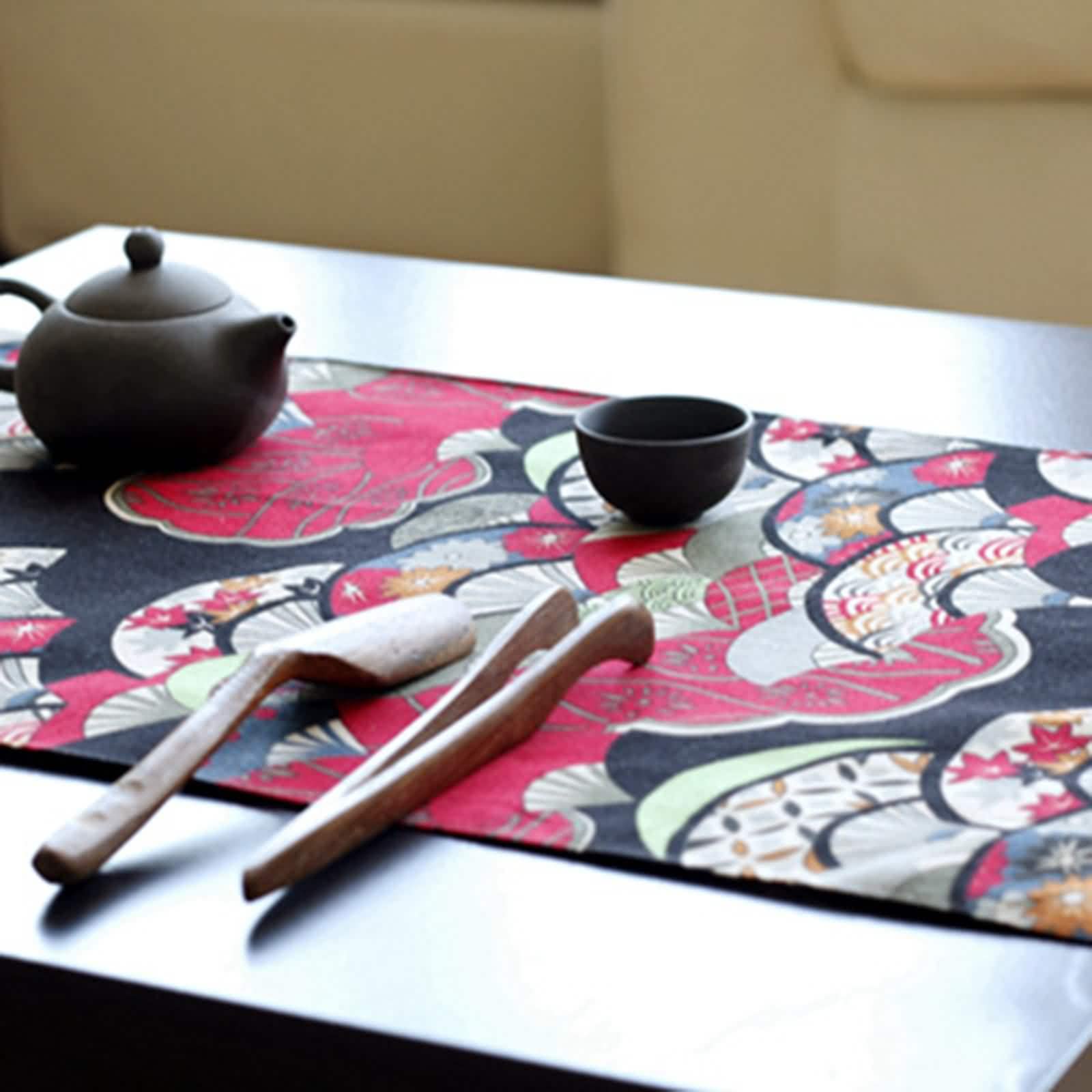 Runner da cucina, 80 runner da tavolo, rosso, 30 cm, in cotone, lino, decorazione per sala da pranzo, casa, matrimoni, vacanze