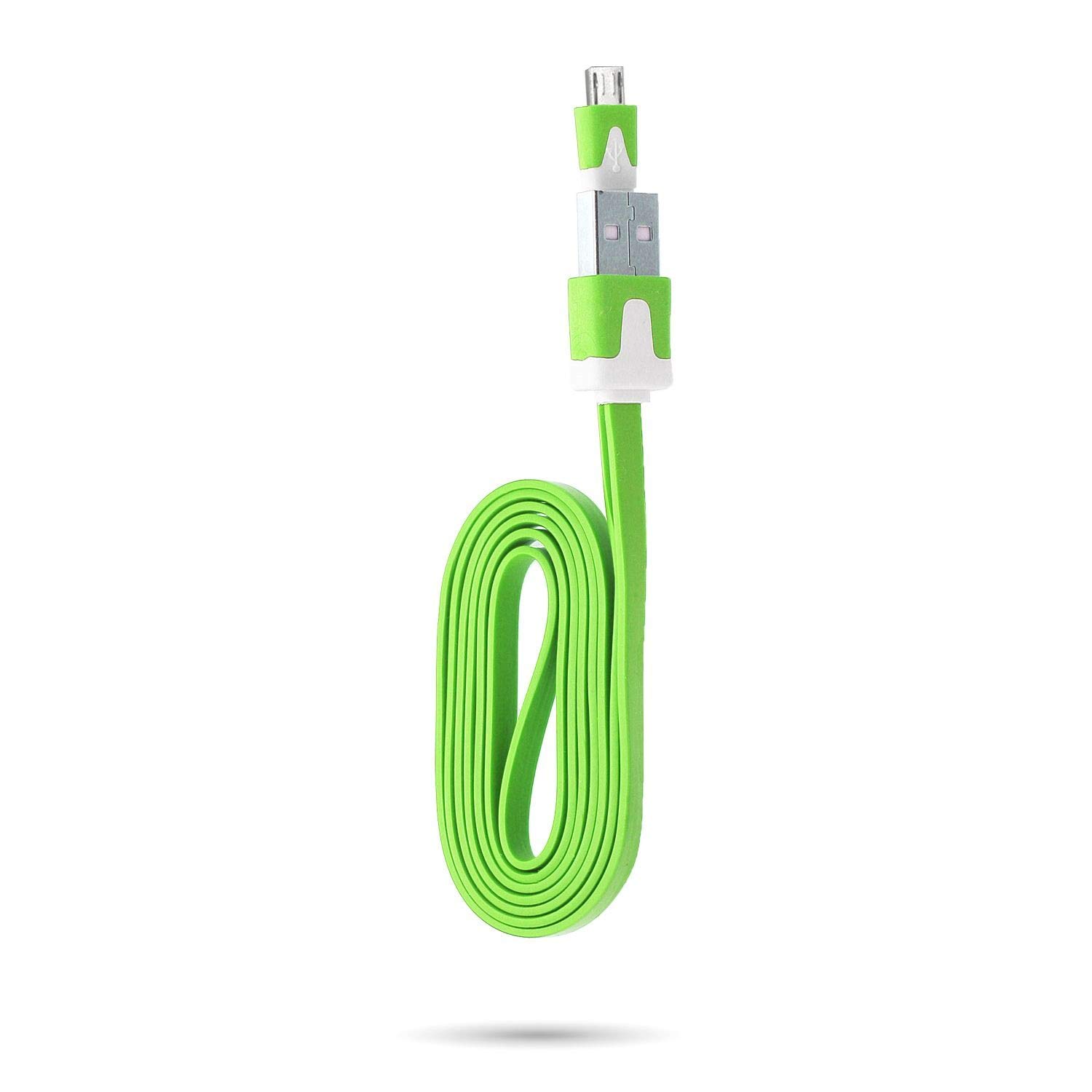 Cable Cargador para Mando Playstation 4 PS4 USB/Micro USB 1 m Noodle Universal Conector (Color Verde)