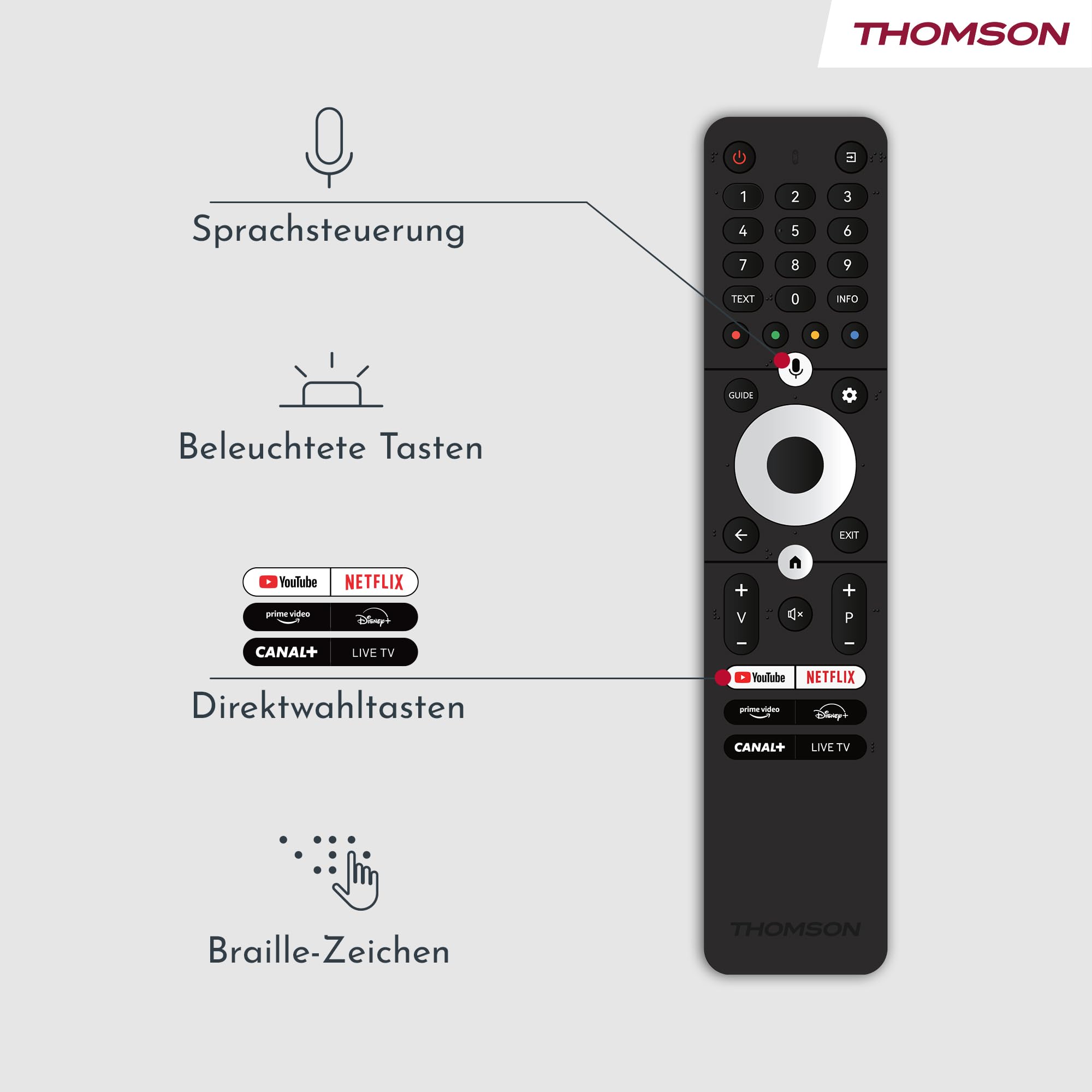 THOMSON 24 Pouces (60 cm) HD LED Smart TV, Wi-FI, Commande vocale, HDR10, Dolby Audio, Triple Tuner (Câble-Satellite-TNT), HDMI, USB, 1.5GB RAM, 8GB Flash – 24HT2S15
