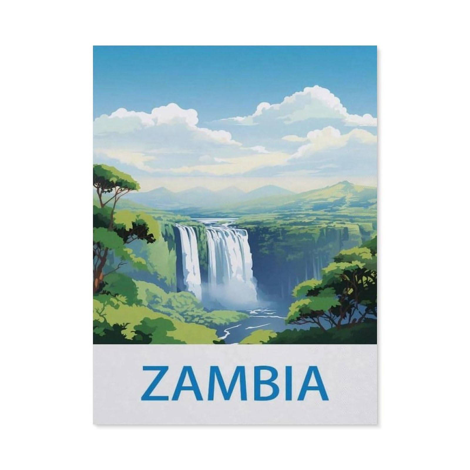 BEAYODKP 5D Diamond Painting Kits，Zambia（30x40cm）