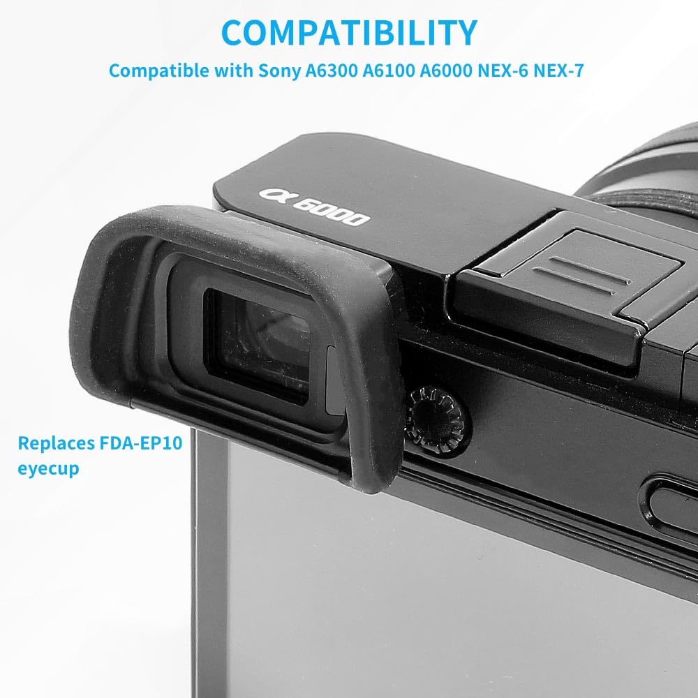 Oculare Per Mirino Sony A6300 A6000 - Morbido, Girevole, Sostituto FDA-EP10